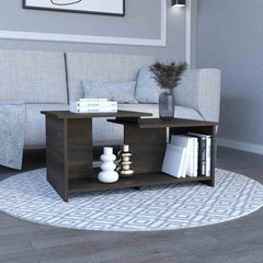 Story 3 Coffee Table, Lower Open Shelf -Espresso