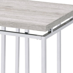 Symphony Natural Oak & Chrome Finish End Table