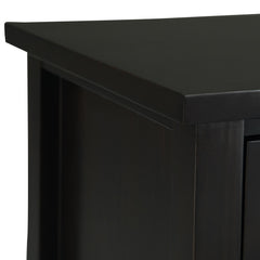 Warm Shaker Solid Wood 24 inch Wide Transitional Nightstand in Hickory Brown