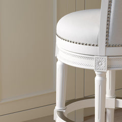 Story Wood Bar-Height Swivel Barstool with High-Back, 1PC