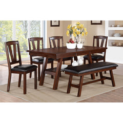 Dark Walnut Wood Framed Back Set of 2 Dining Chairs Breakfast Kitchen Cushion Seats