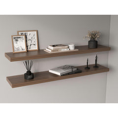 Hercules 47" Wide Floating Shelves Set Of 2, Shelves For Wall Decor For Bedroom, Bathroom Storage Shelves, Book Shelves For Living Room