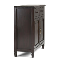 Celestia Solid Wood Entryway Storage Cabinet in Dark Chestnut Brown