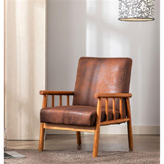 25'' Wide Classic Mid-Century Modern Arm Chair, Brown