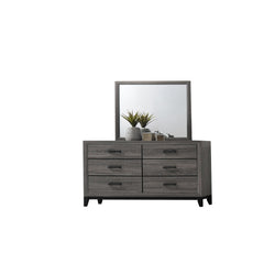 Odyssey Contemporary Style 6-Drawer Dresser Made with Wood in Gray