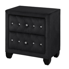 Story Modern style Night Stand Made With Wood In Black