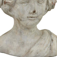 Accent Planter, Italian Style Female Bust Sculpture Ivory Terracotta