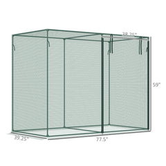 6 x 3ft Crop Cages for Garden, Plant Protectors from Animals, Two Zippered Doors, Storage Bag, 6 Ground Stakes, Green
