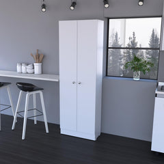 Tiara Rectangle 2-Door Storage Tall Cabinet White
