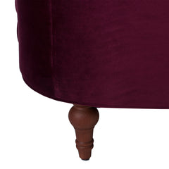 Harmony Rosa Victorian Tufted Upholstered Accent Chair, Burgundy Velvet