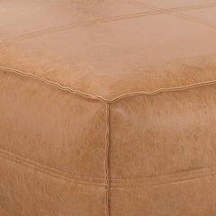 Crown - Extra Large Coffee Table Pouf - Distressed Brown