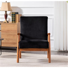 25'' Wide Classic Mid-Century Modern Arm Chair, Black