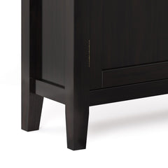 Diary 32 inch Wide Solid Wood Low Storage Cabinet in Hickory Brown