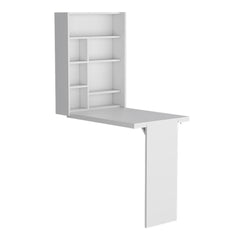 Pluto Table Tacoma, Seven Interior Shelves, White Finish