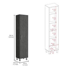 Infinity Storage Cabinet, Broom Hangers, 1 Door