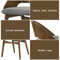 Gallery Fabric & Dark Walnut Side Chair (Set of 2)