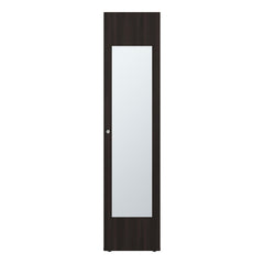 Home Linen Freestanding Tall Cabinet with Single Door, One Mirror and 4 Horizontal Storage Shelves, Cabinet for Bathroom, Bedroom or Laundry Room