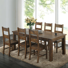 Apex Rustic Golden Brown 7-piece Dining Table Set