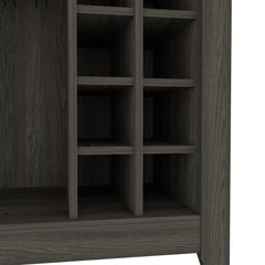 Bar Cabinet, One Open Drawer, One Open Shelf, Carbon Espresso
