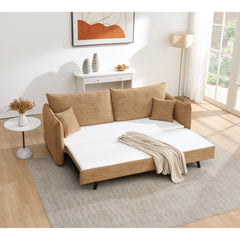 Myth Mocha Chenille Sofa w/2 Pillows (Can turn into a sofa bed)
