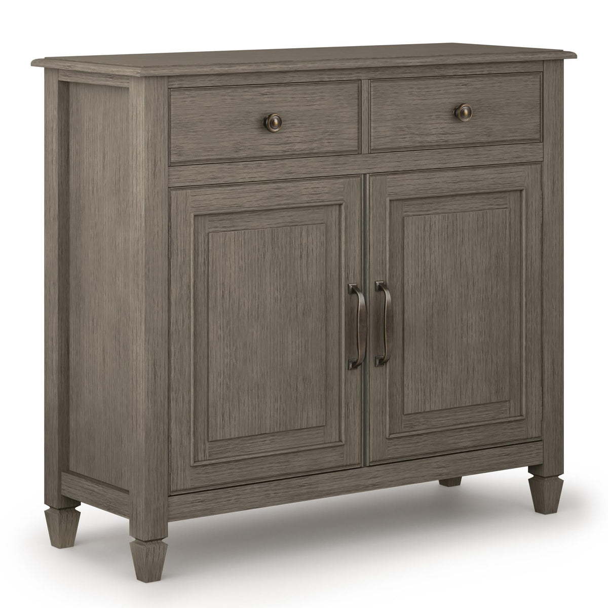 Celestia Solid Wood Entryway Storage Cabinet in Farmhouse Grey