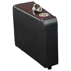 Cosmos Black Upholstered Home Theater Storage Wedge Console
