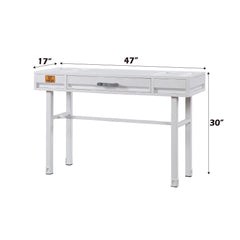 Odysseus White Finish Vanity Desk