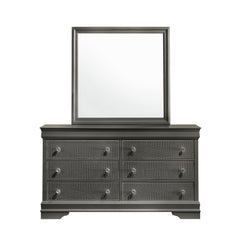 Iphigenia Modern Style Mirror Made with Wood in Metallic Gray(Only Mirror)