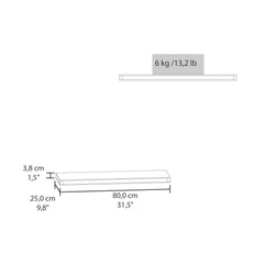 Hercules 31.5" Wide Floating Shelves Set of 2, Shelves for Wall Decor for Bedroom, Bathroom Storage Shelves, Book Shelves for Living Room