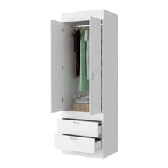 White 2-Drawer Armoire