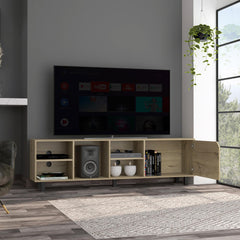 Sun 5-Shelf TV Stand Light Oak