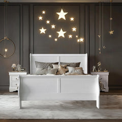 Nirvana Philippe III White Finish Queen Bed