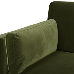 Revelation 36" Modern Farmhouse Arm Chair, Olive Green Performance Velvet