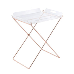 Hermes and Copper Tray Table with Removable Tray