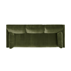 Revelation 84" Modern Farmhouse Sofa, Olive Green Performance Velvet