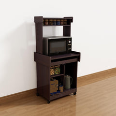 Polyxena Cart Coffee Station Computer Cart on locking castors hutch gliding shelf