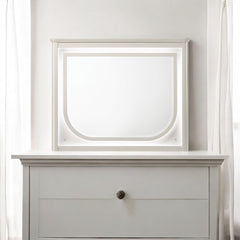 Demeter Pearl White Finish Mirror w/LED