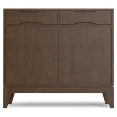 Hephaestus 40 inch Wide Solid Wood Entryway Storage Cabinet in Walnut Brown