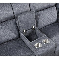 GALAXY GREY/BLACK CONSOLE RECLINING LOVESEAT