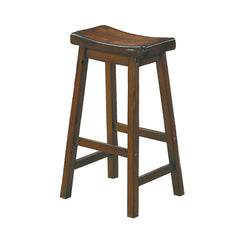 Armageddon 29" Counter Height Stool with Saddle Seat, Distressed Cherry, Set Of 2