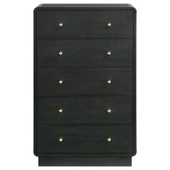 Legend Black 5-drawers Chest of Drawers
