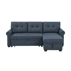 86" Linen Blend Upholstered Sleeper Sofa
