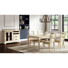 Demeter Back Side Chair - Whitewash Finish (Set of 2)