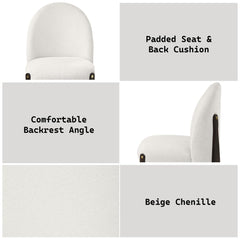 Helen Beige Fabric Side Chair (Set of 2)