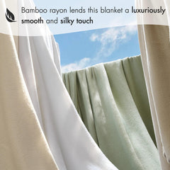 1-Piece Full/Queen Rayon Blanket, White