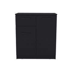 Aria Dresser with 2-Door Cabinets and Drawer -Black