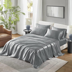 4 PCS Twin Luxury Sheet Set Grey