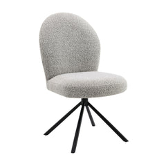 Nebula Gray Boucle Side Chair with Swivel (Set of 2)