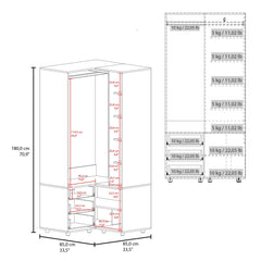 Meteor Corner Armoire With Double Doors And Interior Shelves, Space-Saving Wardrobe, Black