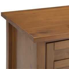 Warm Shaker Solid Wood 24 inch Wide Transitional Nightstand in Light Golden Brown